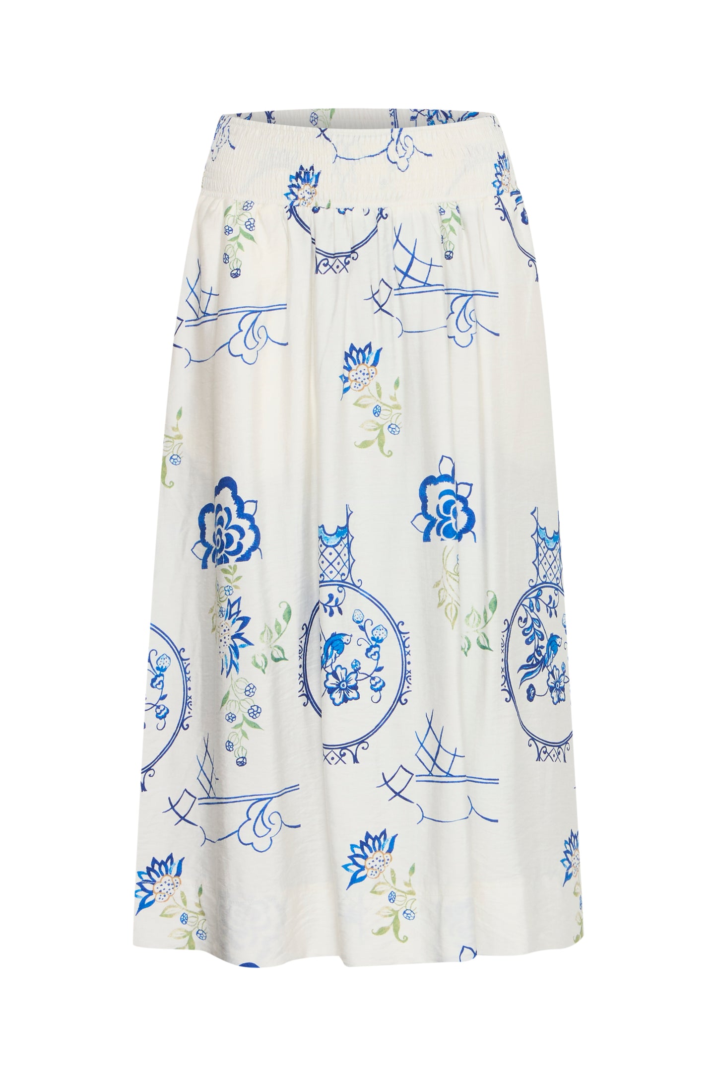 ICHI Ihlucie Skirt in Big Scale Tile Print