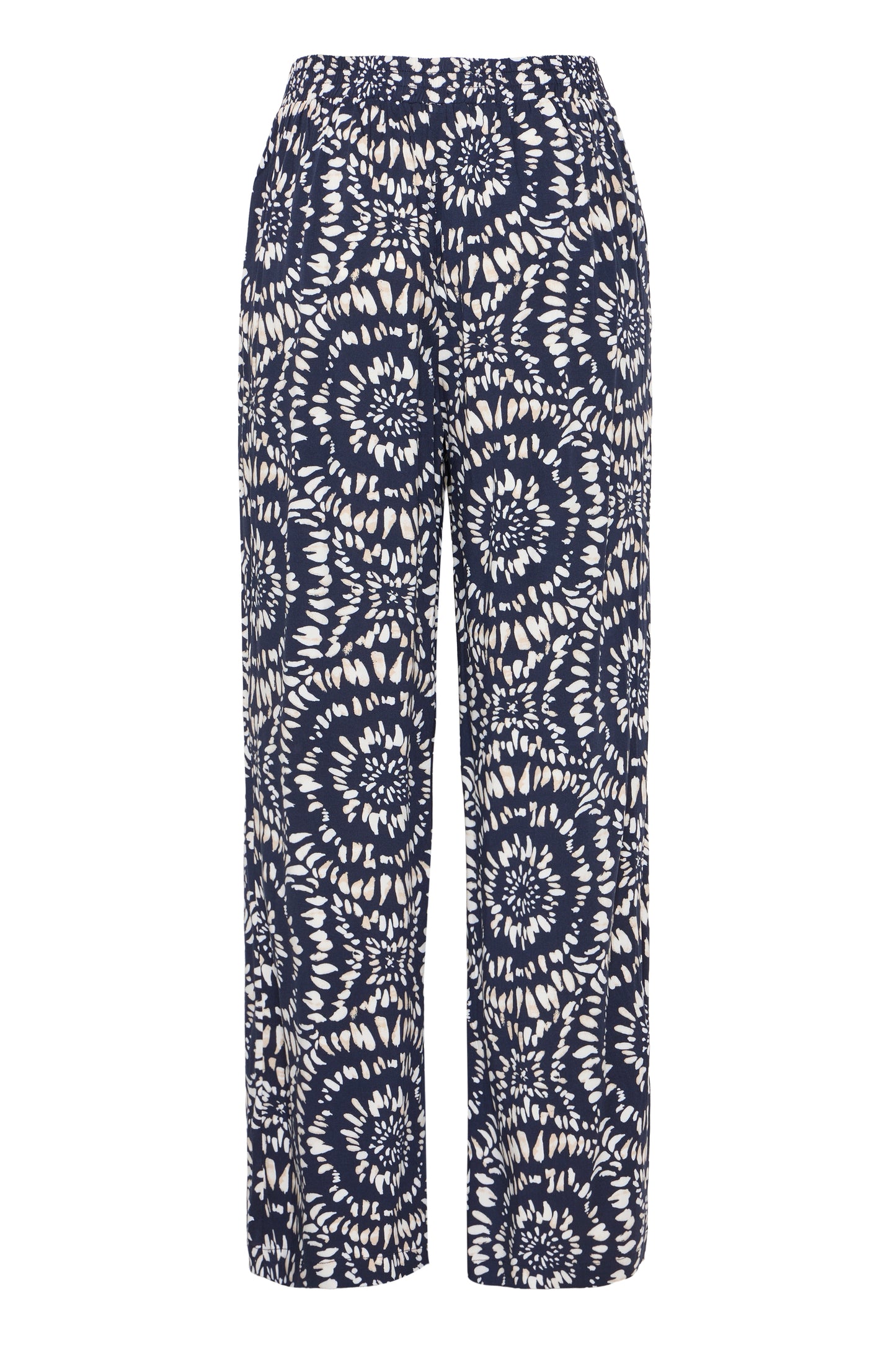 ICHI Ihaya trouser in total eclipse Ikat circle