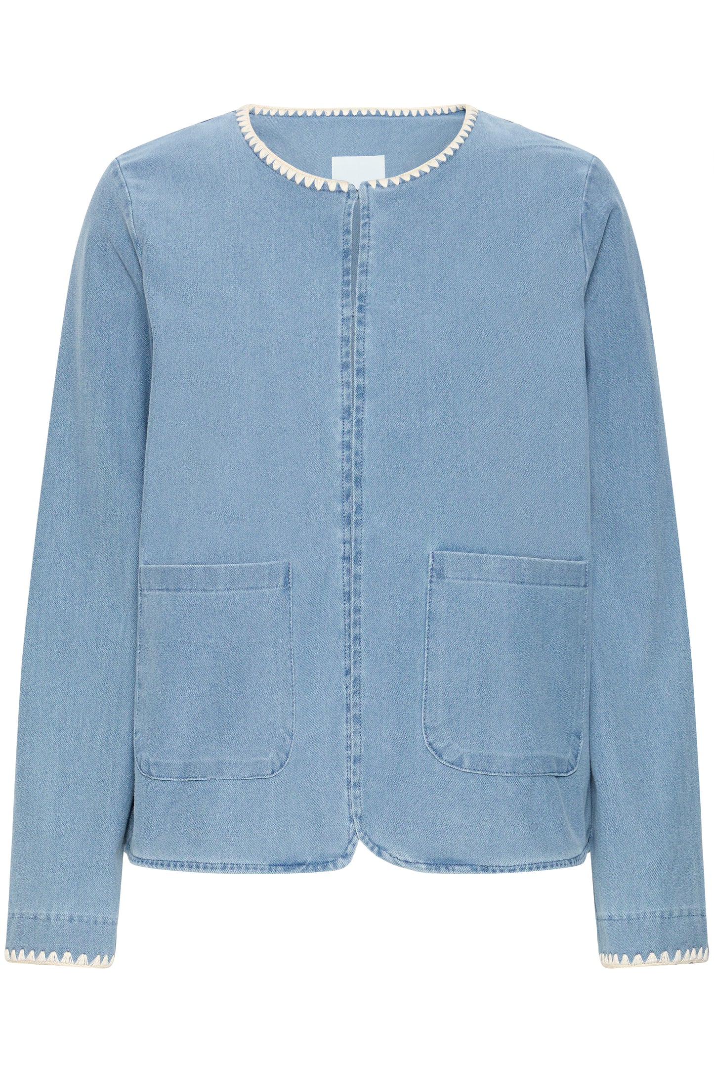 ICHI Ihkate Denerim Jacket in light blue denim