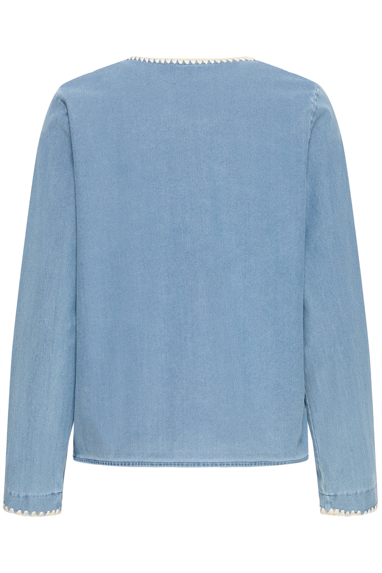 ICHI Ihkate Denerim Jacket in light blue denim