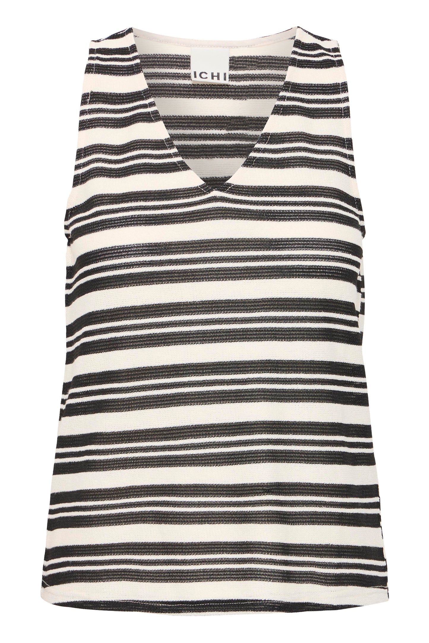 ICHI Ihmarlenna Top in Birch with black stripe