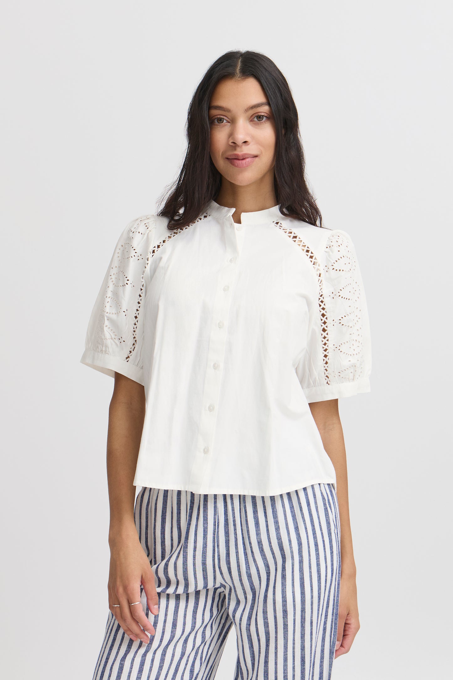 Byoung Byfrankie Short Sleeve Shirt in Marshmallow