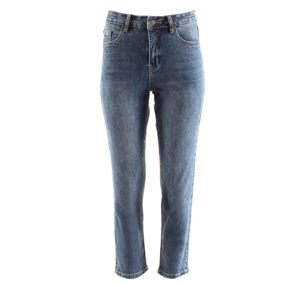 Rant & Rave Susan Mom Jean in Mid Blue Denim