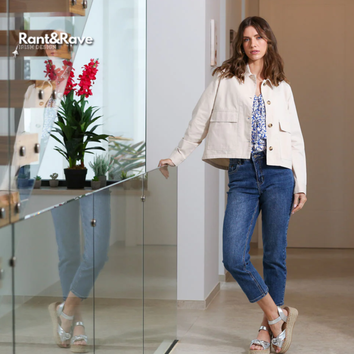 Rant & Rave Susan Mom Jean in Mid Blue Denim