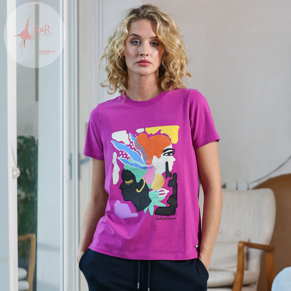 Relax & Renew Riley Tee in Magenta