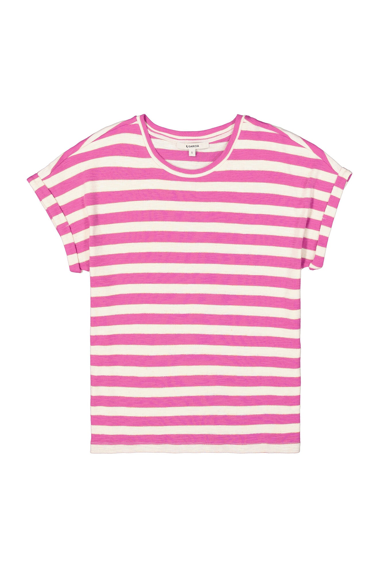 Garcia Stripe Tee in Meadow Mauve