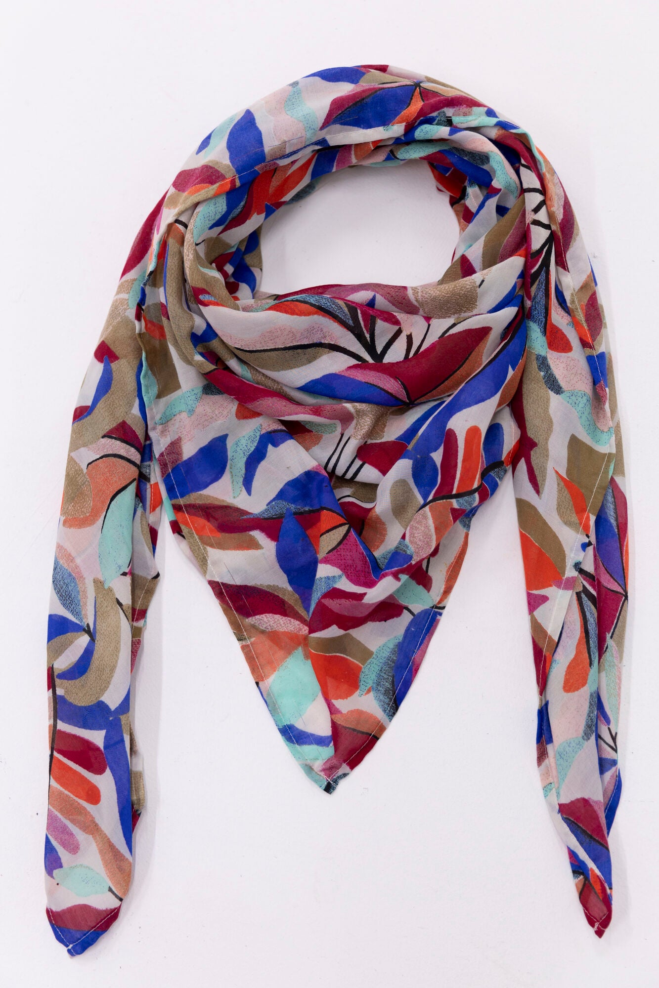Garcia ladies scarf in dazzling blue