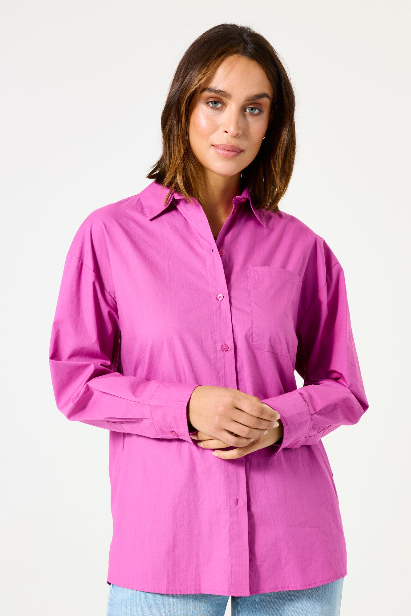 Garcia ladies long sleeve shirt in meadow mauve