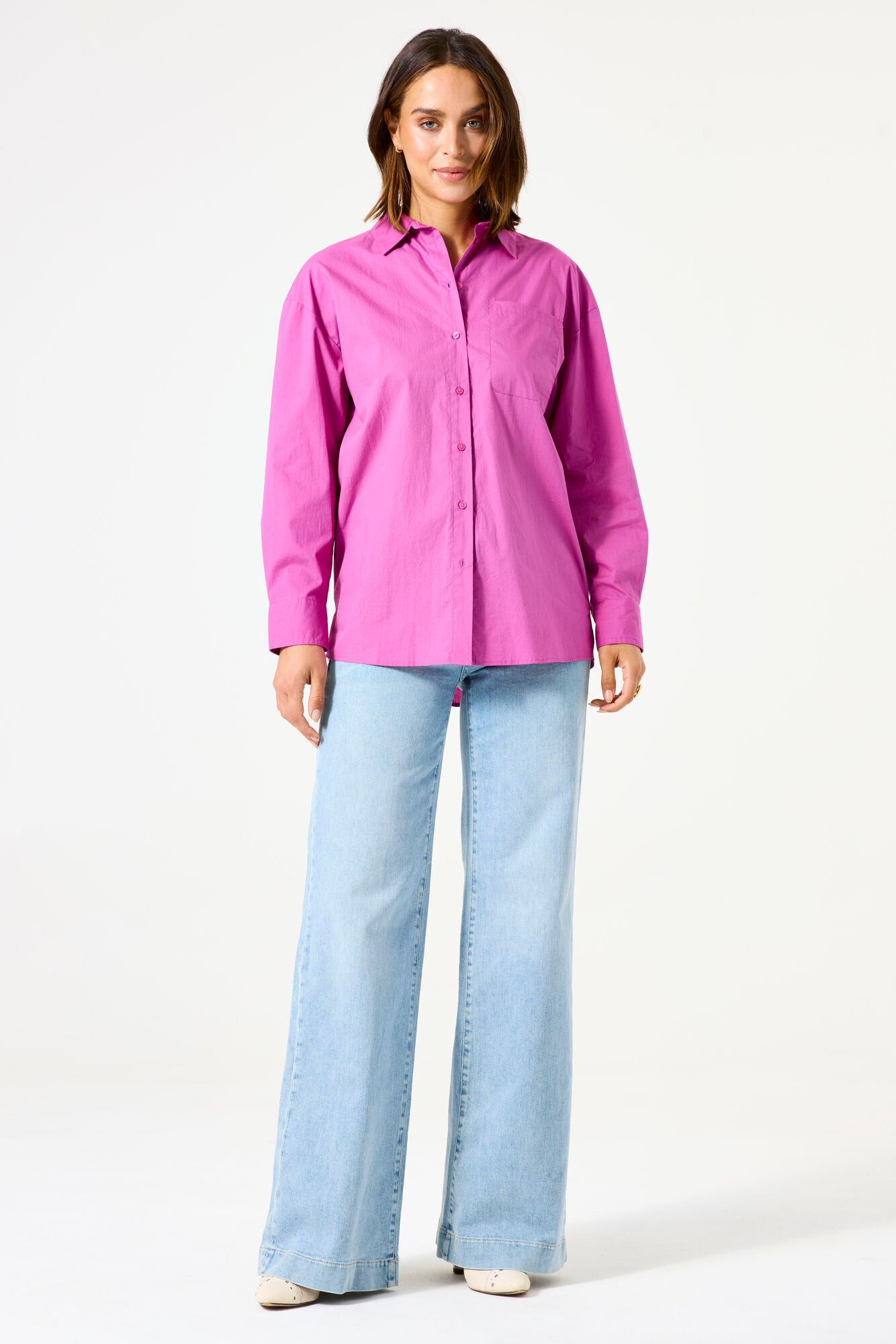 Garcia ladies long sleeve shirt in meadow mauve