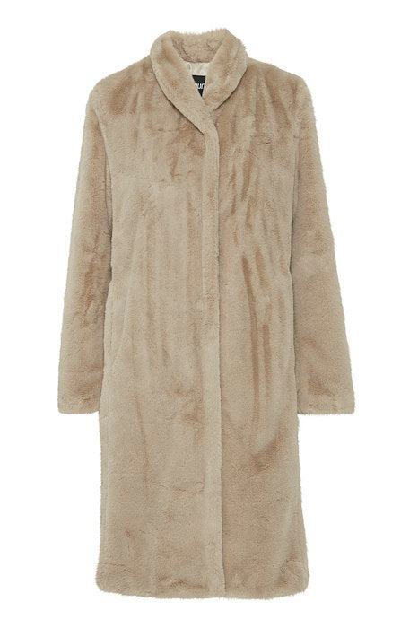 Byoung Bycalino Faux Fur Coat in String