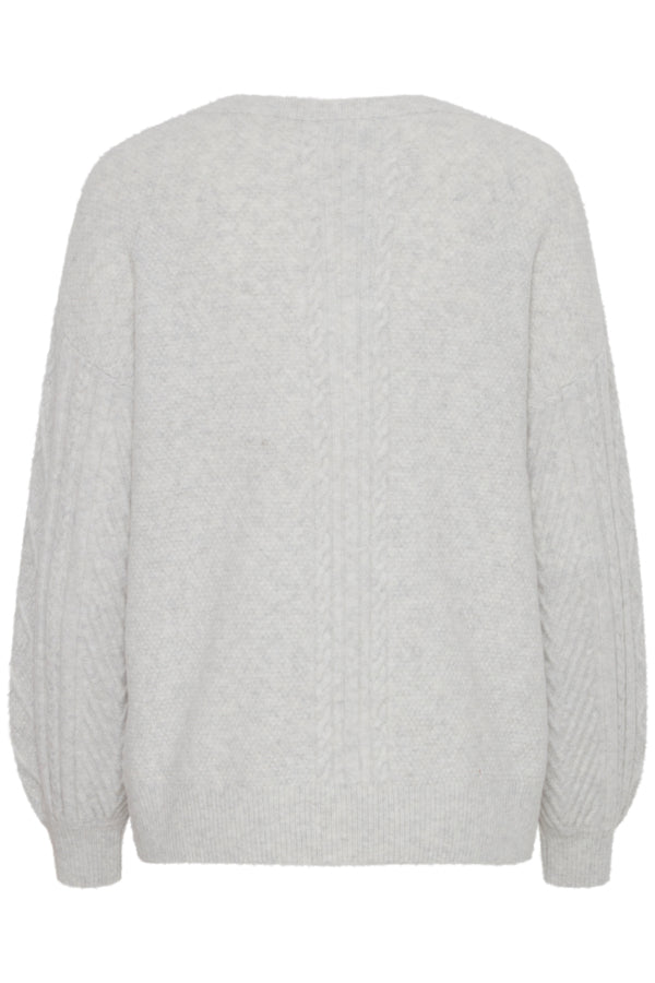 Byoung Bymedi V neck jumper in Marshmallow Mix