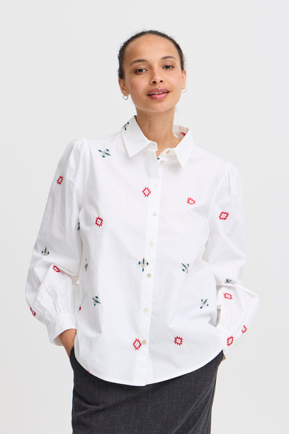 Byoung Byicia Shirt In Sea Moss Mix