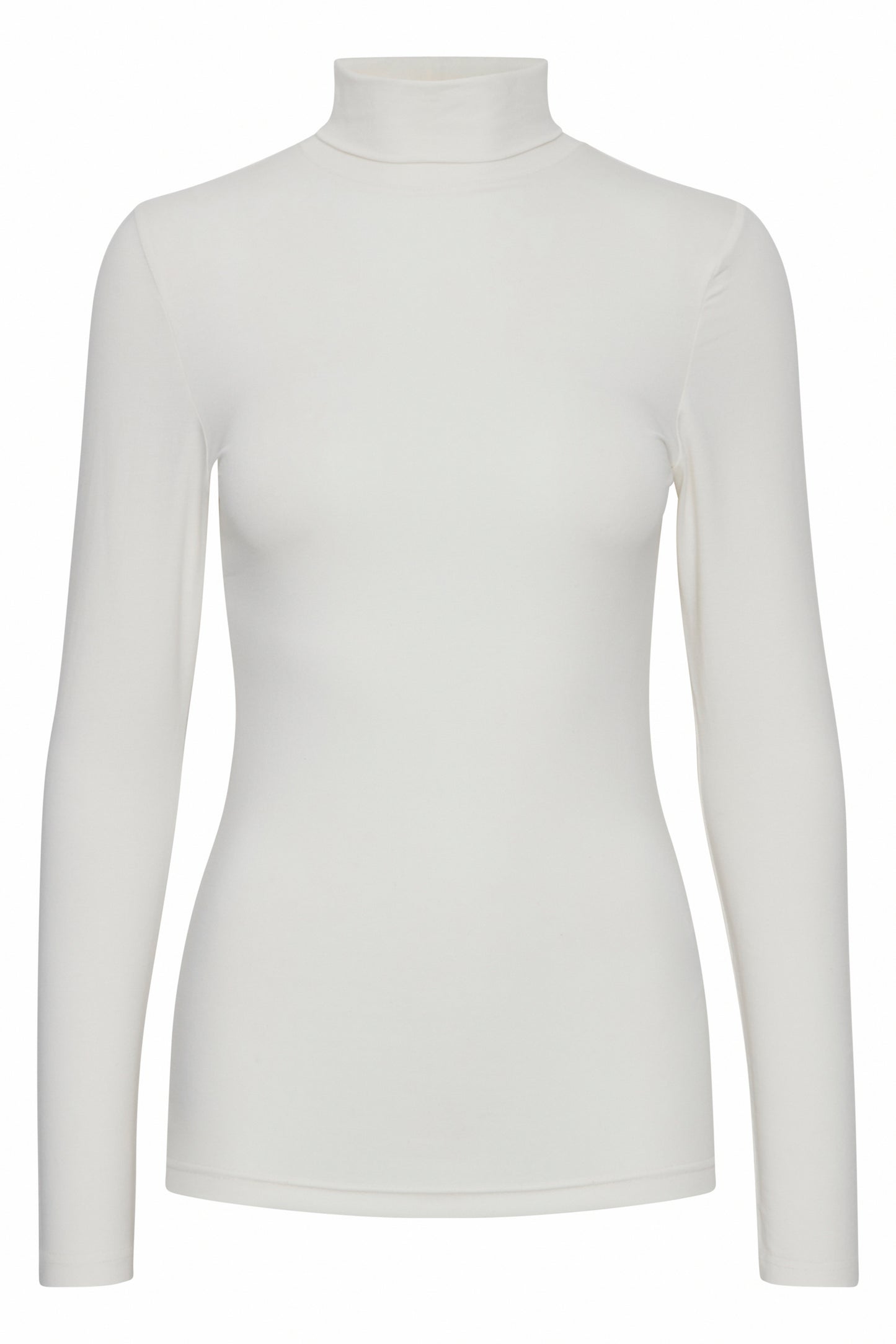 Byoung Pamila Roll Neck Basic Top in Off White