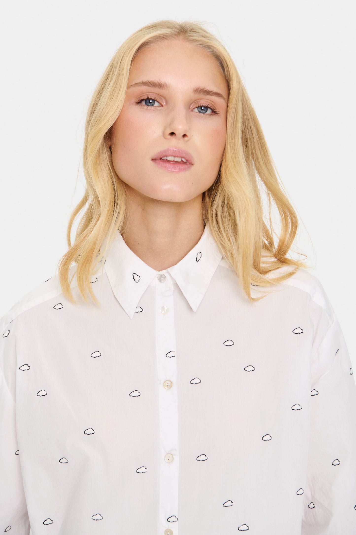 Saint Tropez Gianne Shirt in Ice Clouds