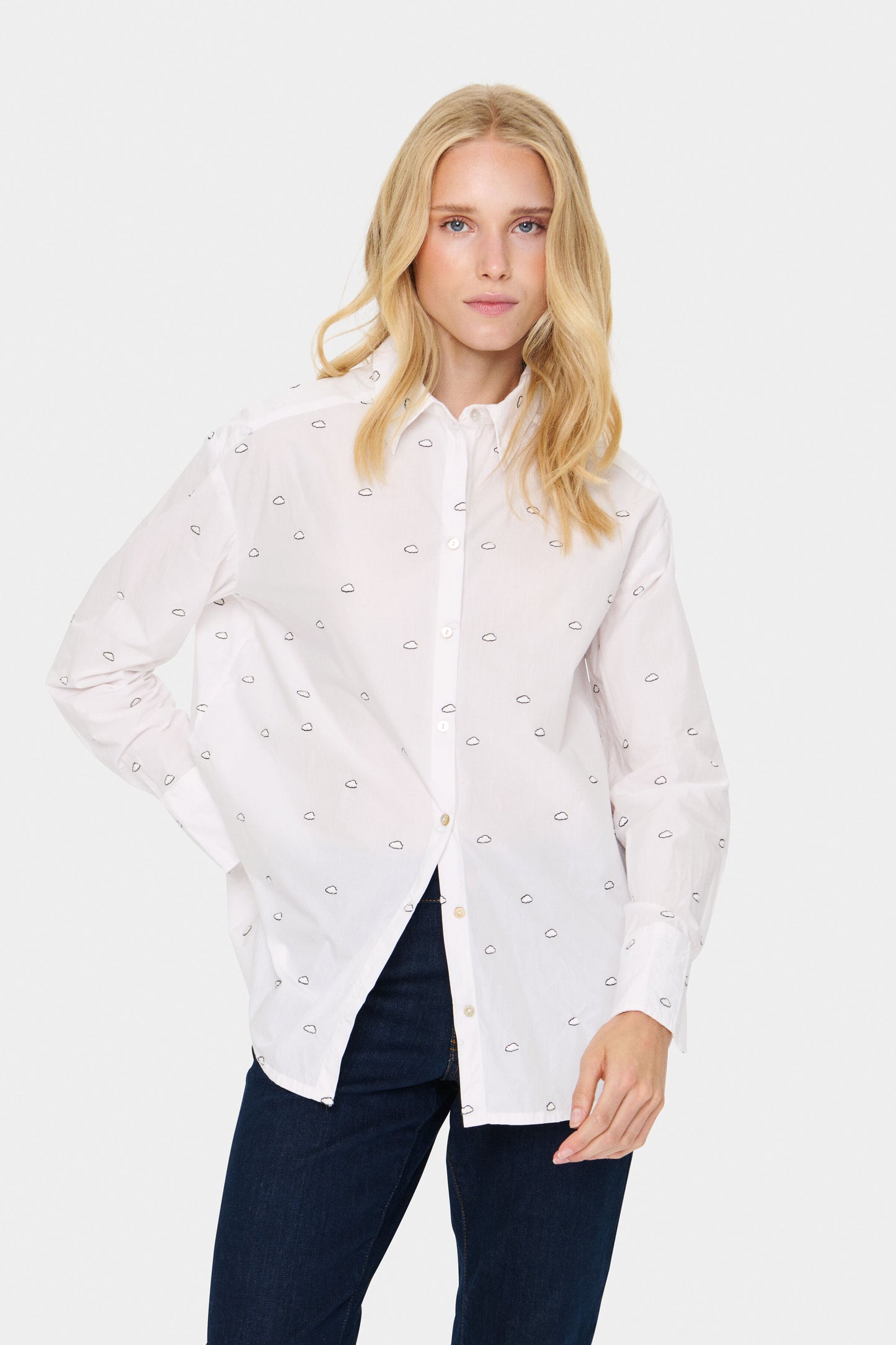 Saint Tropez Gianne Shirt in Ice Clouds