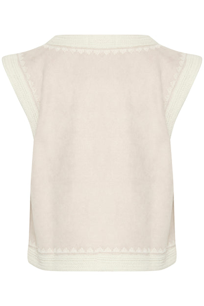 ICHI Ihesva Waistcoat in Feather Gray