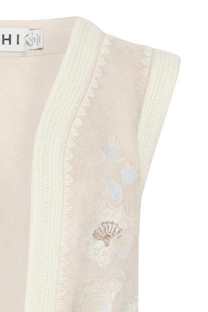 ICHI Ihesva Waistcoat in Feather Gray