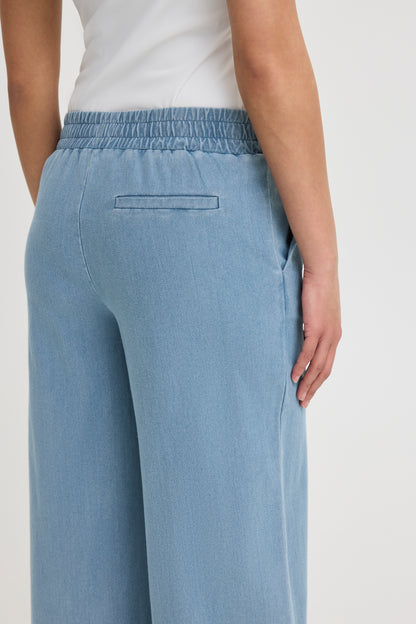 ICHI Ihkate Denerim Pants in light blue denim