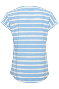 Byoung Bypamila Oneck Tshirt in Vista Blue Mix