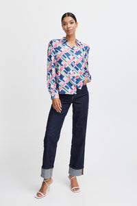 Byoung Byjosa Puff Shirt in True Navy Mix
