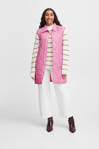 Byoung Byberta waistcoat in Super Pink