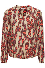 Load image into Gallery viewer, Byoung Byibano Vneck Blouse in Cayenne Mix
