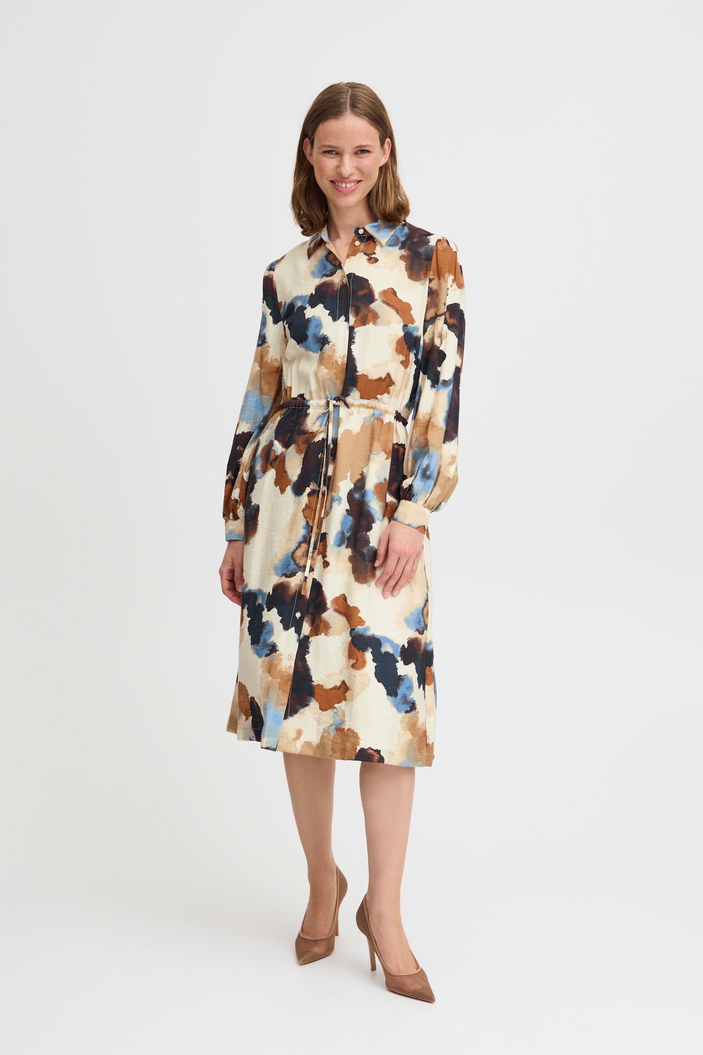 Byoung Byhamma Shirt Dress in Birch watercolor