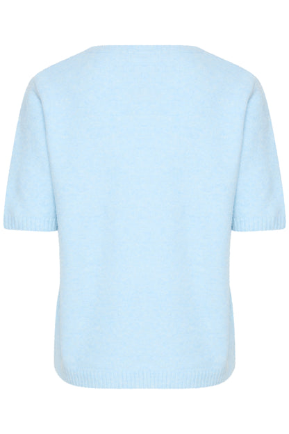 Byoung Bymagge Knit Short Sleeve Jumper in Angel Falls Melange