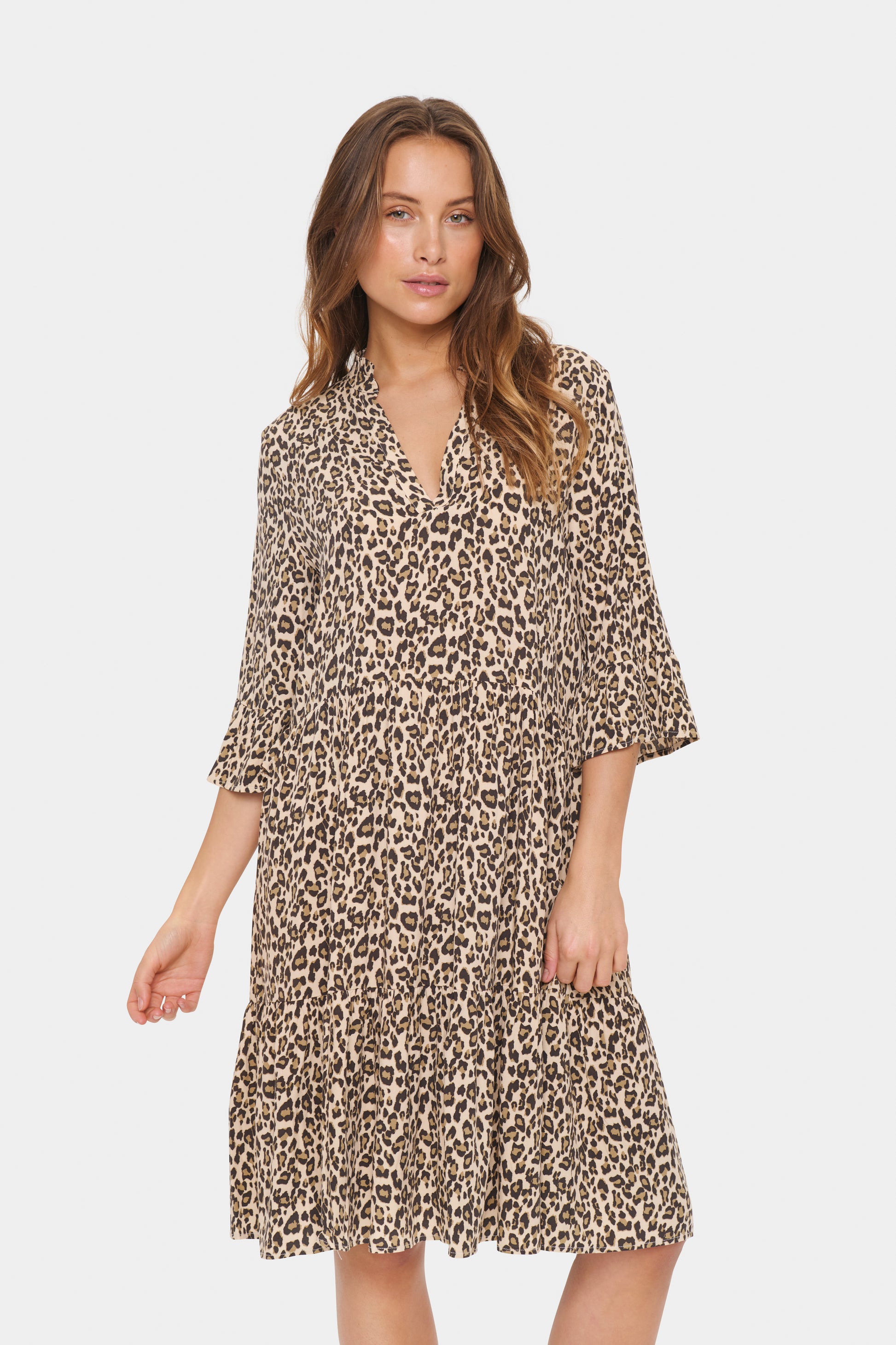 Saint Tropez EdaSZ Dress in Creme Leopard Strokes – Koko Boutique NI