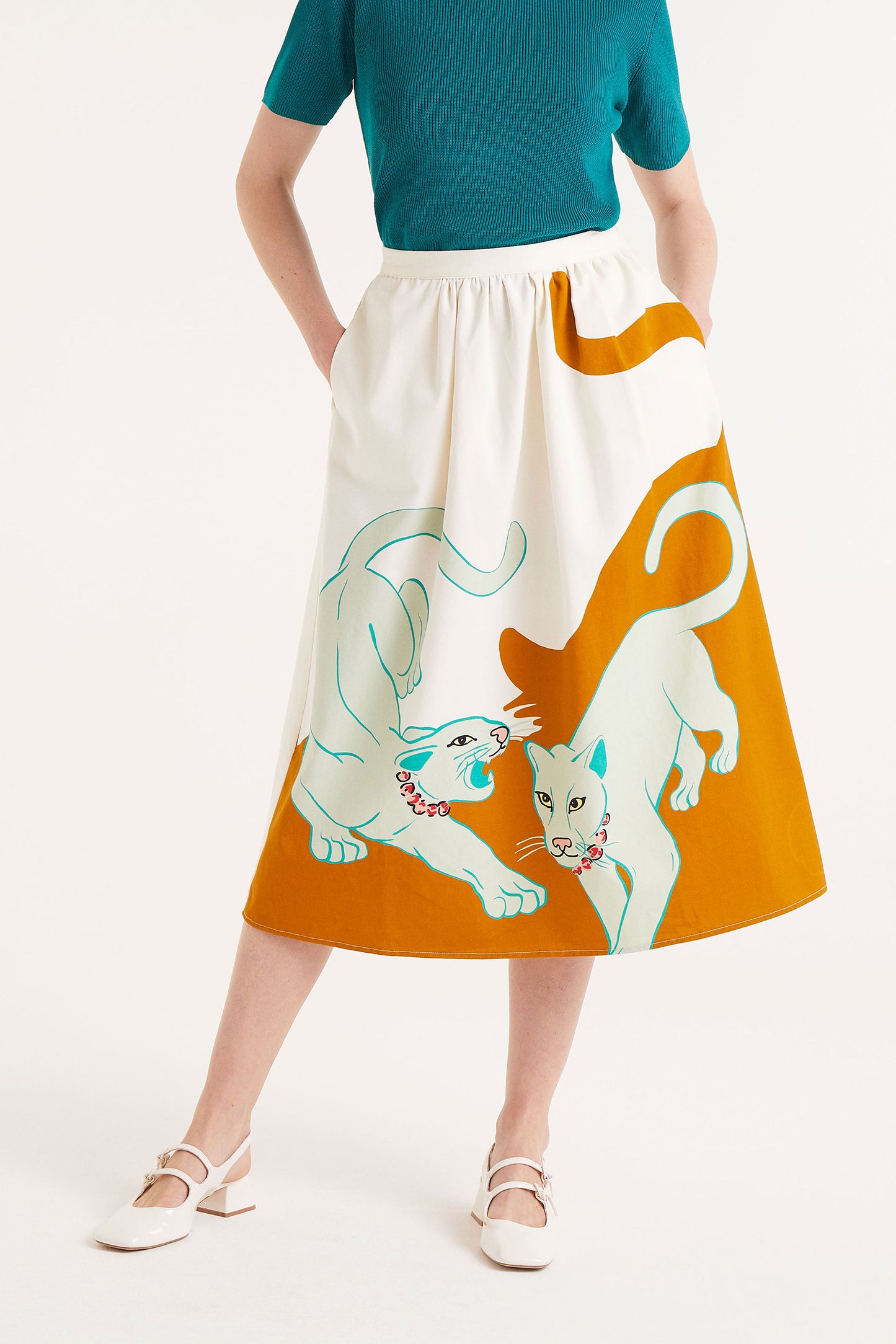 Compania Fantastică Tiger Print Skirt