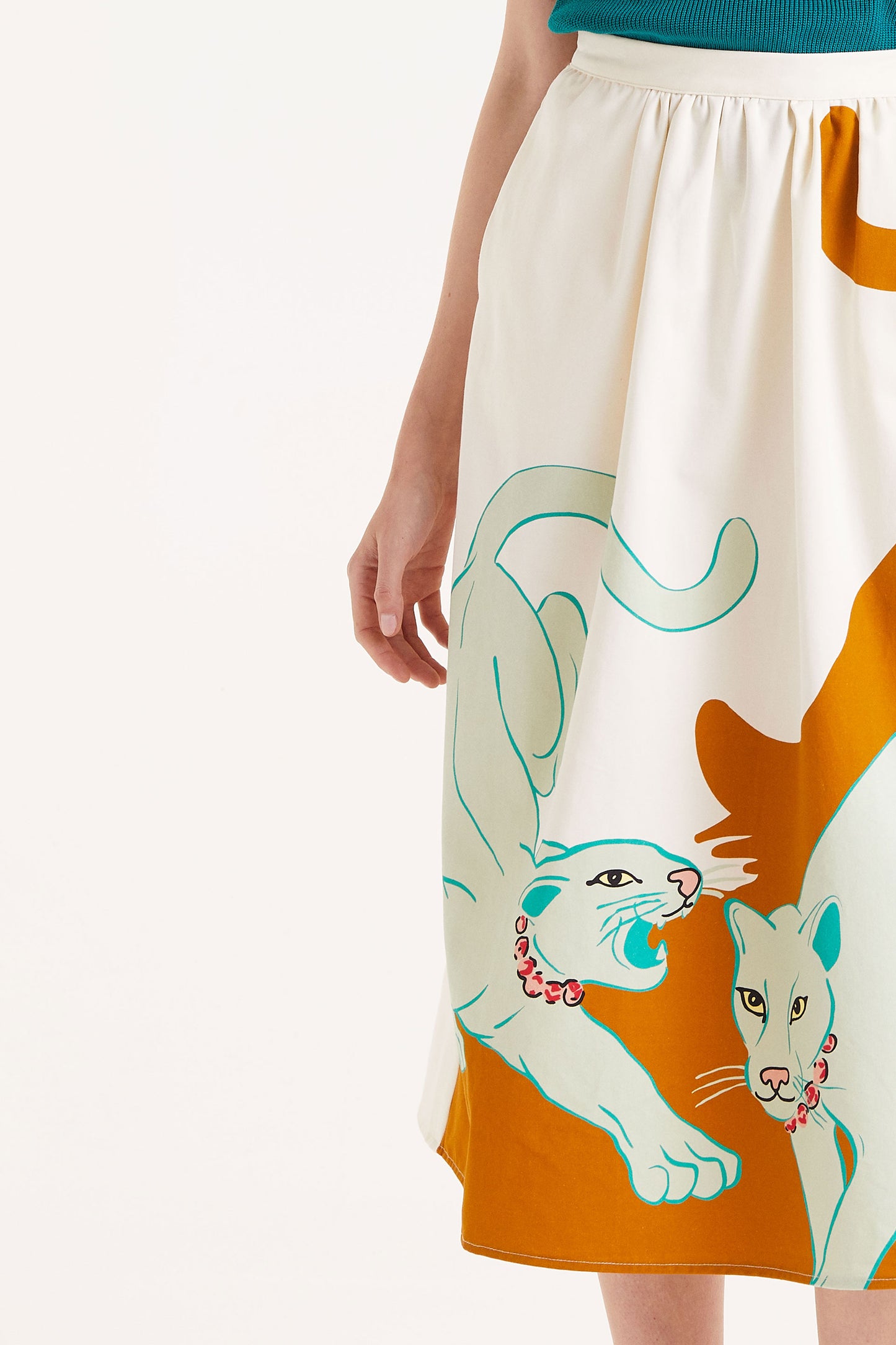 Compania Fantastică Tiger Print Skirt