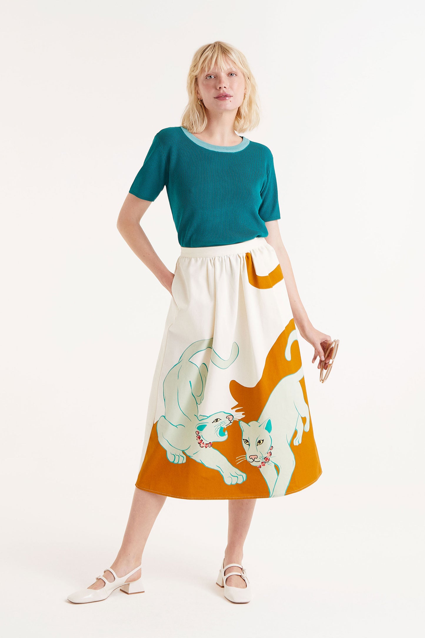 Compania Fantastică Tiger Print Skirt