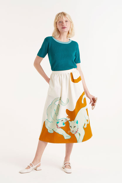 Compania Fantastică Tiger Print Skirt